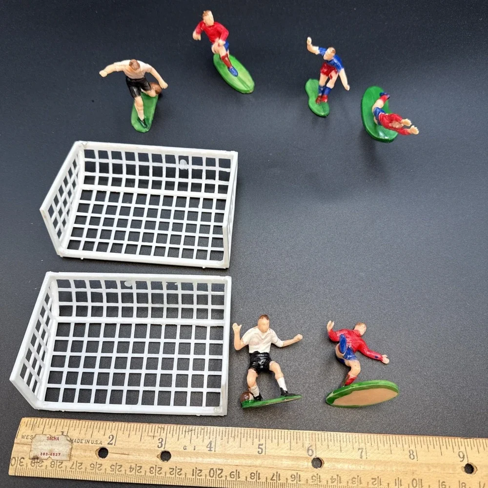 Vintage‎ Soccer Rugby Players Cake Topper Figures Made In Hong Kong B